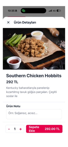 Uncle Sams Online Sipariş screenshot