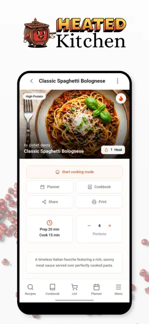 Heated: Recipes & Meal Plans screenshot 1