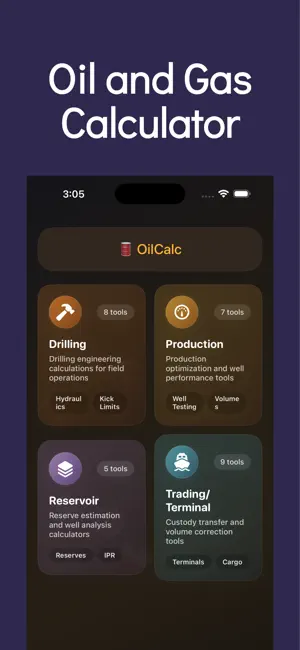 Oil & Gas Calculator : OilCalc screenshot 1
