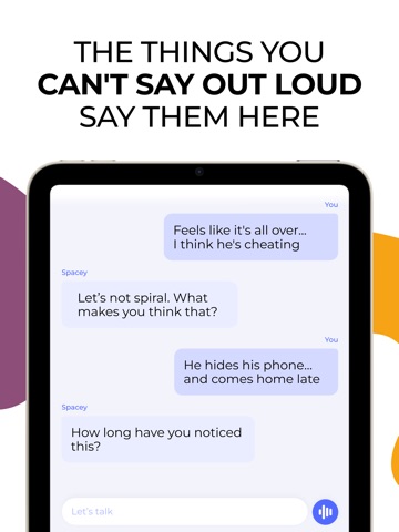 SpaceWithYou: AI Therapy Chat iPad screenshot