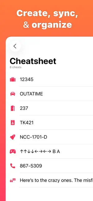 Cheatsheet: Sticky Note Widget screenshot 4