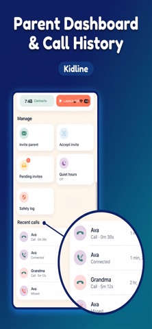 Kidline - Kid Safe Calling iPhone screenshot
