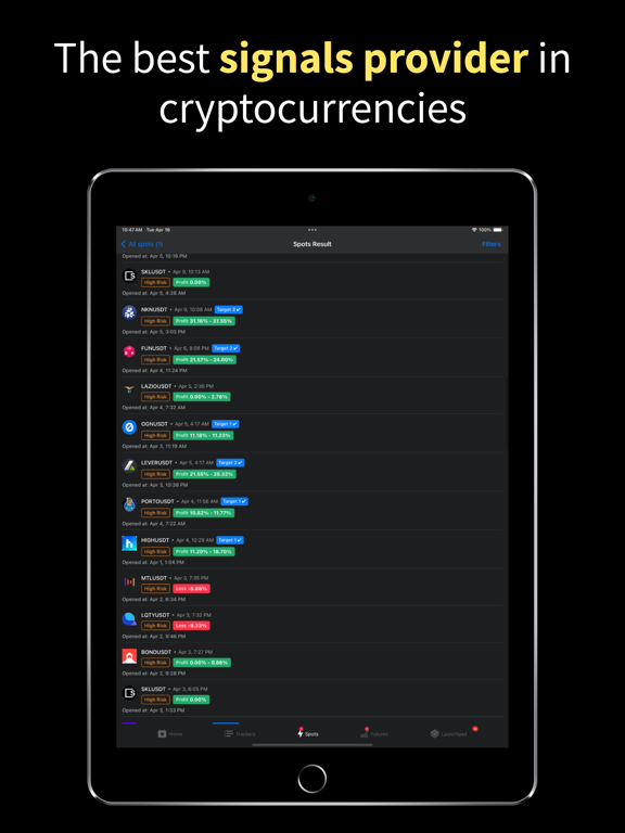 Crypto Trading App By Zyncas iPad screenshot 4 - Finance app