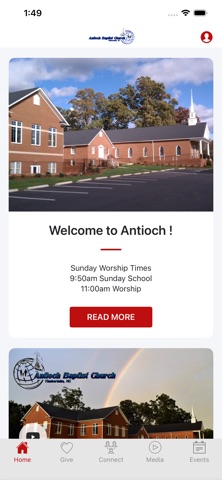 Antioch Baptist Timberlake iPhone screenshot