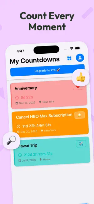Moment Countdown screenshot 1