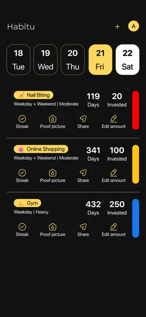 Habitu app screenshot 2