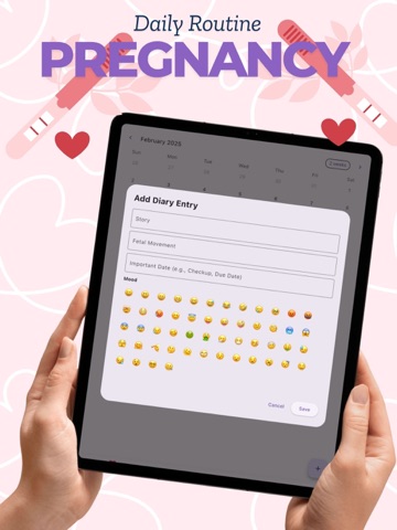 Pregnancy Diary Routine iPad screenshot