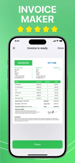 Invoice Maker Simple Generator screenshot 1