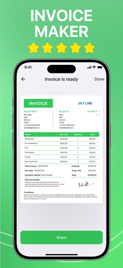 Invoice Maker Simple Generator - Business App | MWM