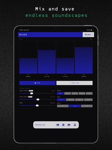 Drones - Ambient Noise Mixer iPad screenshot