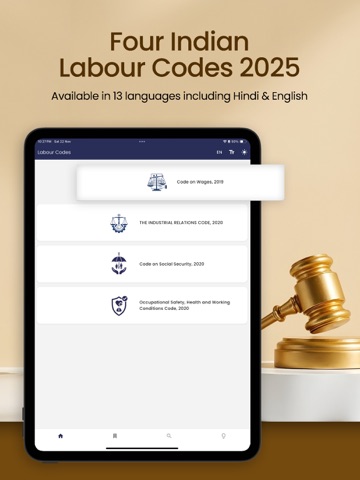Labour Laws Codes India Hindi iPad screenshot