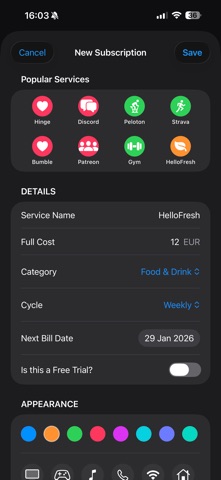 Budget Room: Sub Tracker Screenshot 2 of 6