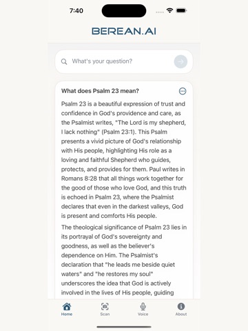 Berean AI iPad screenshot