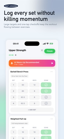 Neiro Fit: Workout Tracker iPhone screenshot
