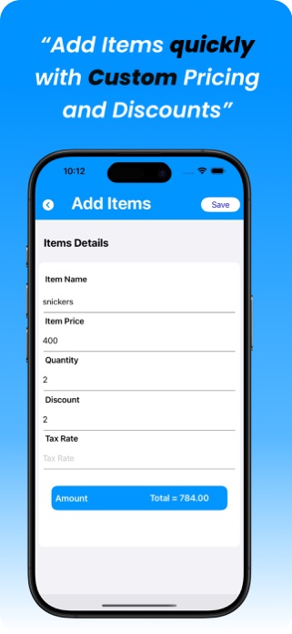 Simple Invoice - Receipt Maker Screenshot 1 of 9