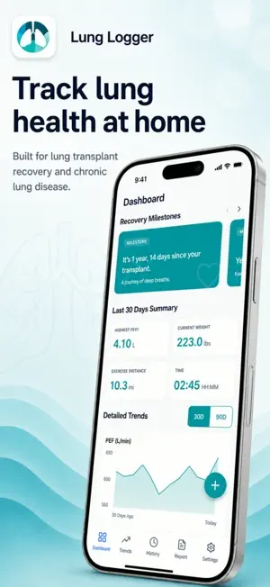 Lung Logger: Health Tracker screenshot 1