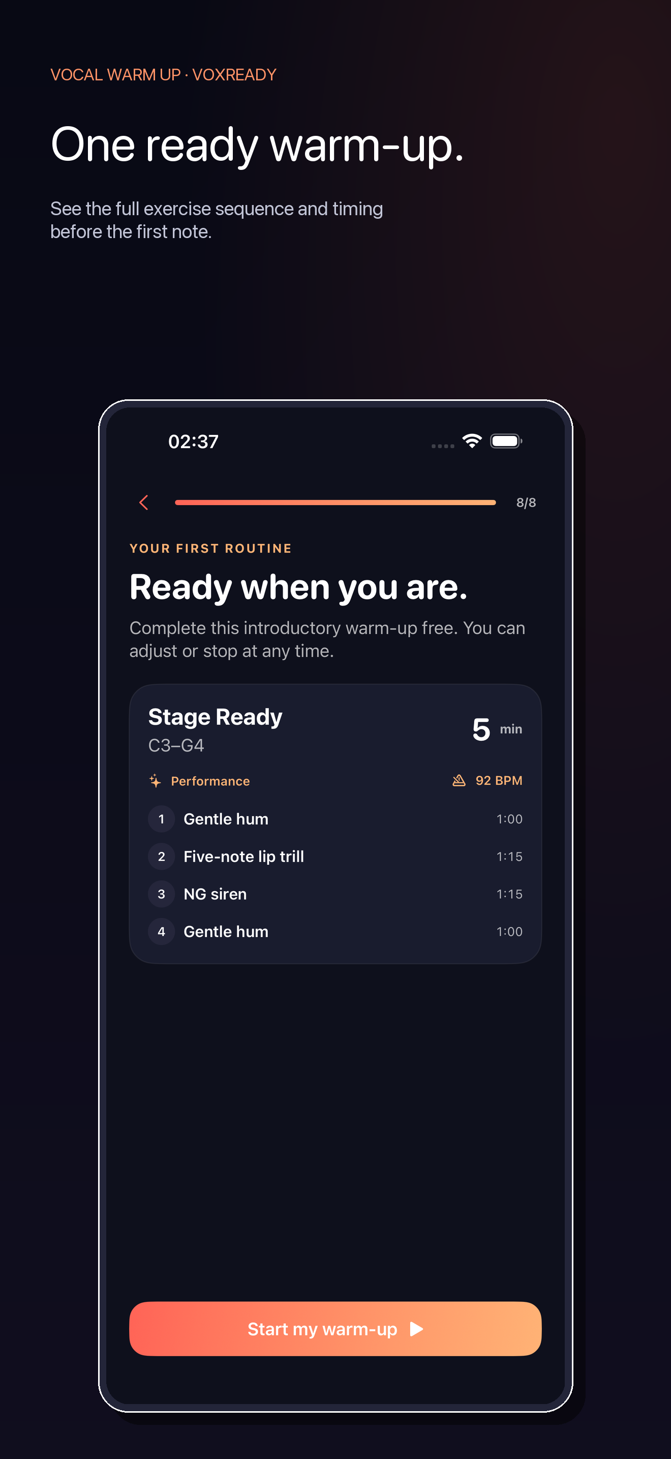 Vocal Warm Up: VoxReady screenshot 2