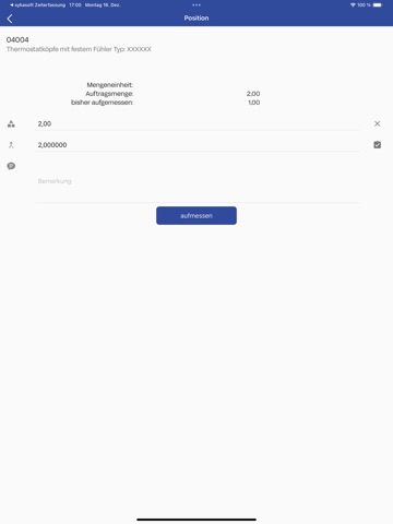 sykasoft Aufmaß iPad screenshot