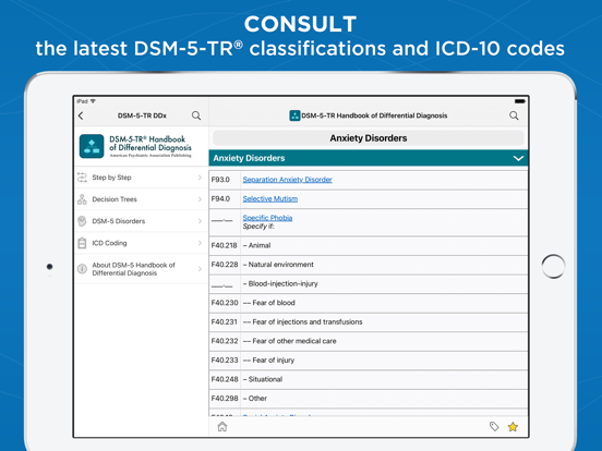 DSM-5-TR® Diagnosis Handbook iPad app afbeelding 4