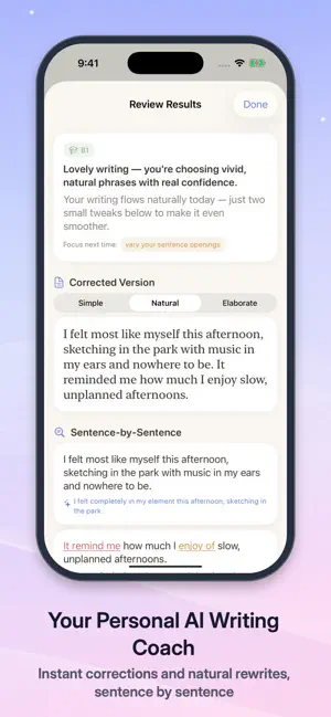 AI English Diary Coach screenshot 3
