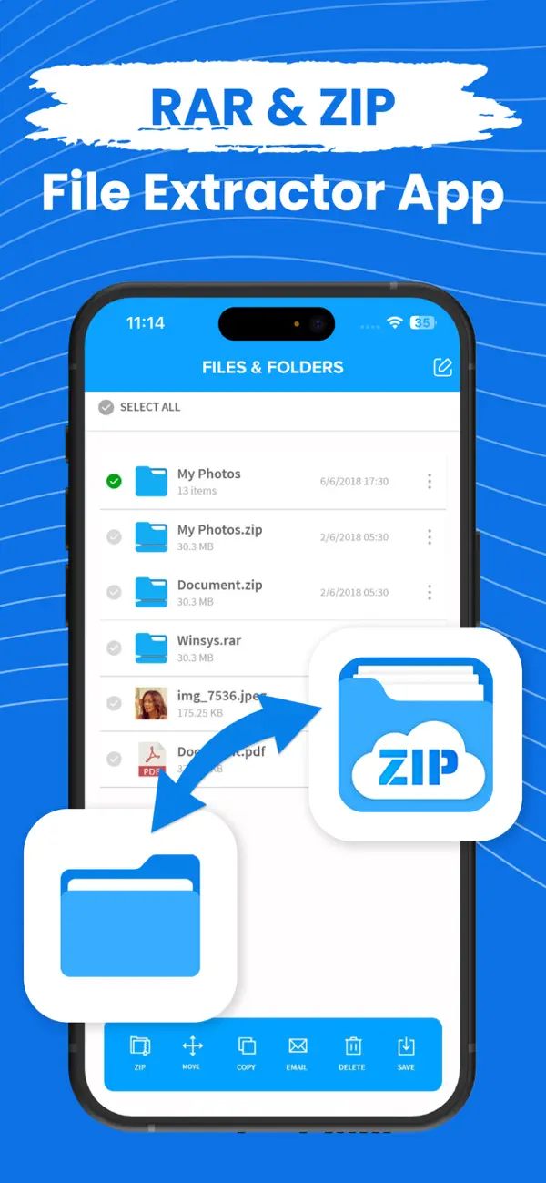 Screenshot #1 pour Zip.Extractor: 7 Z.archiver