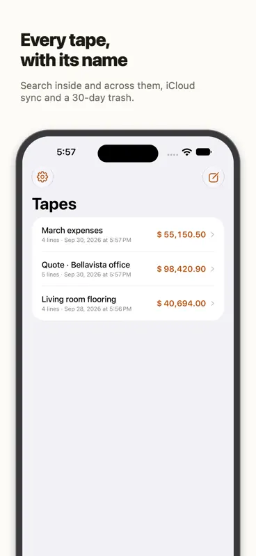 Tape Calculator with Notes screenshot 6 of 8