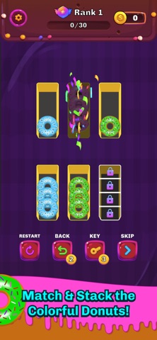 ColorDonut Sort Puzzle Game iPhone screenshot