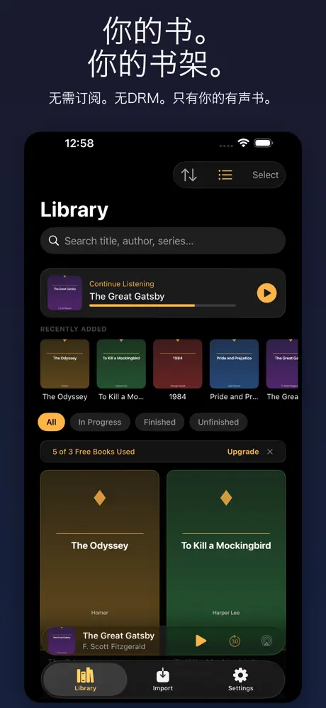LudyRead - 有声书播放器 应用截图