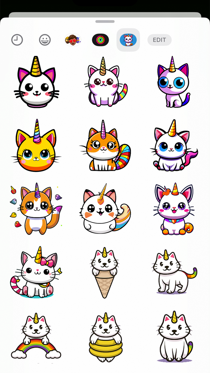 Caticorn Stickers Set