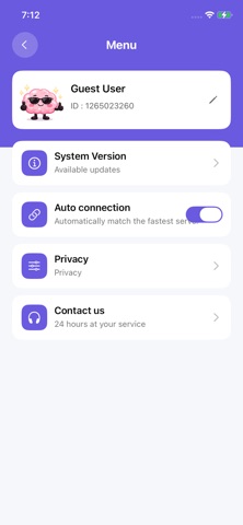 BrainVPN iPhone screenshot