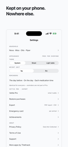 Vettie: Pet Vaccine Reminder iPhone screenshot
