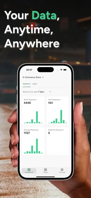 Supanow: Supabase Dashboard iPhone screenshot 1