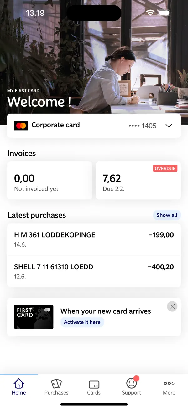 Screenshot #1 pour Nordea First Card