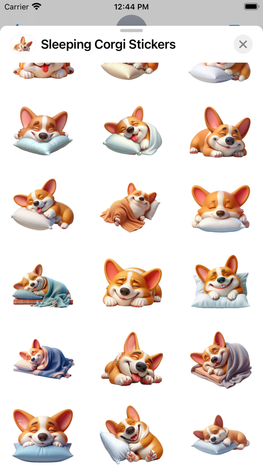#2. Sleeping Corgi Stickers (iOS) 由: Paul Scott