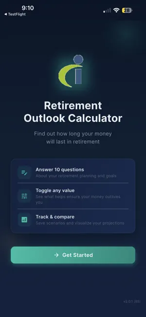 Retirement Outlook Calculator screenshot 1