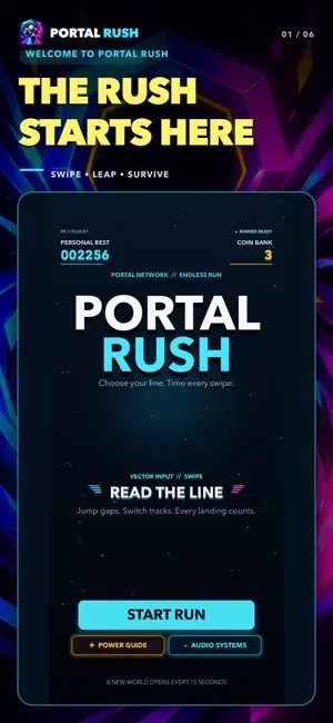 Portal Rush: Neon Runner screenshot 1