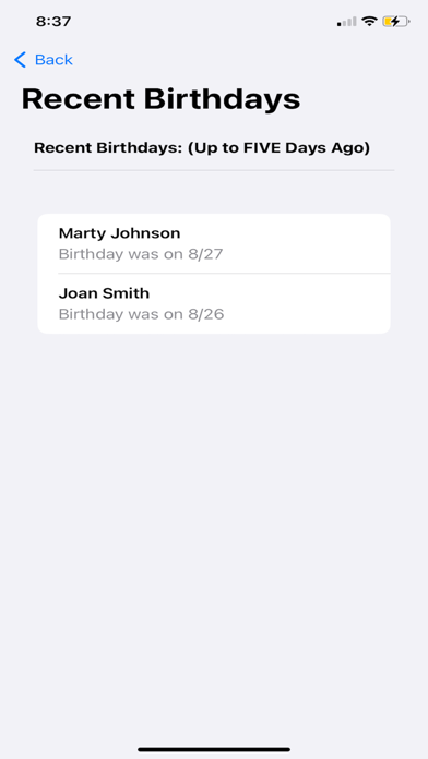 Birthday Buddy Helper iPhone screenshot 2 - Lifestyle app