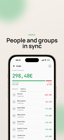 Dividator: Split expenses iPhone screenshot