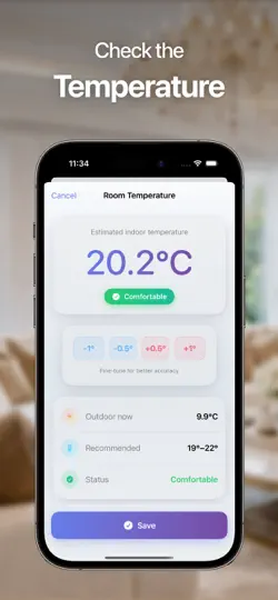Oda Sıcaklığı iPhone Ekran Görüntüsü 2