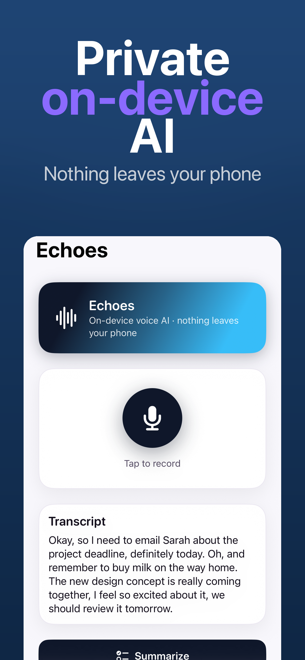Audio Summarizer - Notes screenshot 2