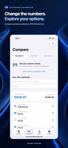 Car Payment Calculator US iPhone screenshot
