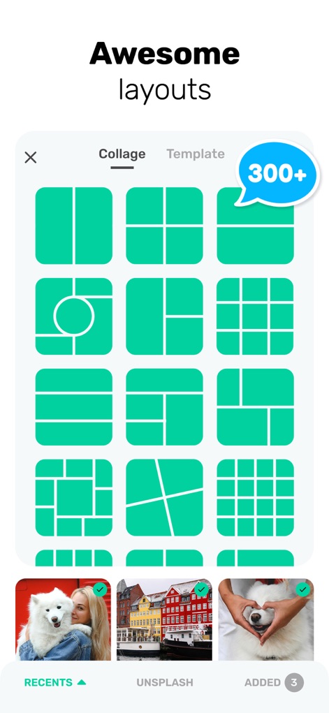 Photo Collage - Collageable - Vielfältige Layout-Auswahl