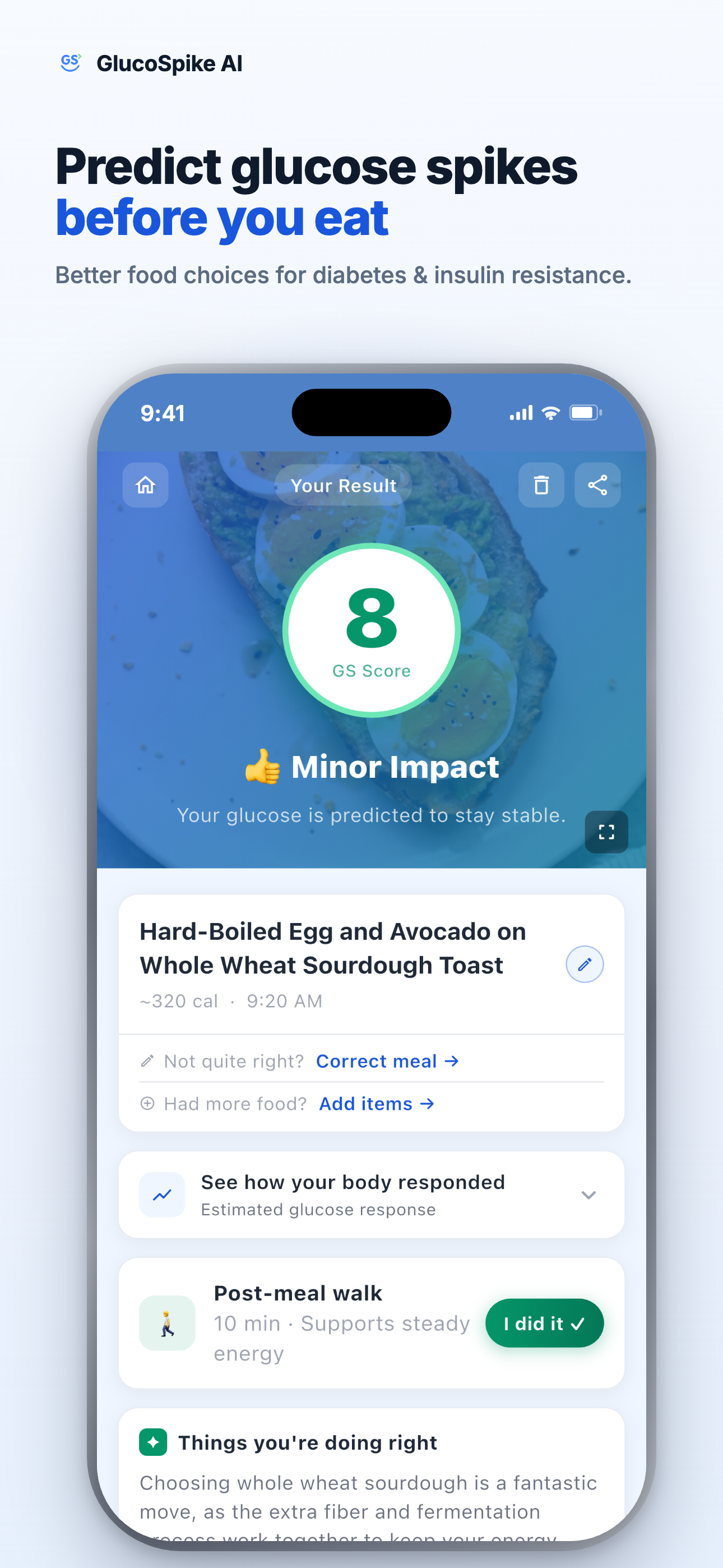 GlucoSpike Diabetes Food Coach screenshot 3
