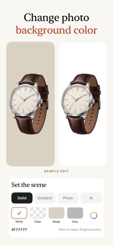 Add White Background to Photo iPhone screenshot