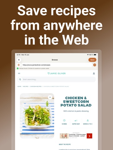 Makitra: Recipe book iPad screenshot