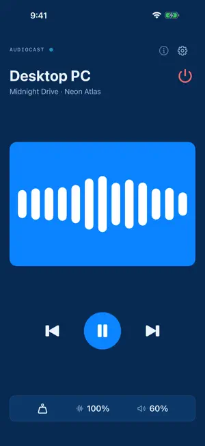 AudioCast: Wireless PC Audio screenshot 1