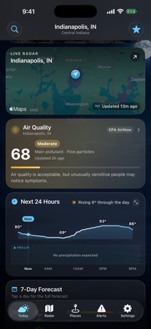 USA Weather Pro: Live Radar iPhone screenshot