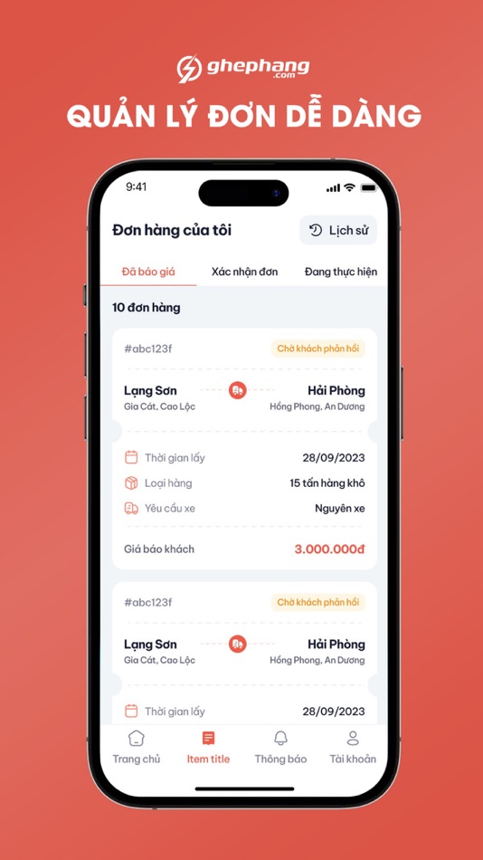 #2. Xe Ghép Hàng (iOS) بواسطة: NASO TECHNOLOGY JOINT STOCK COMPANY