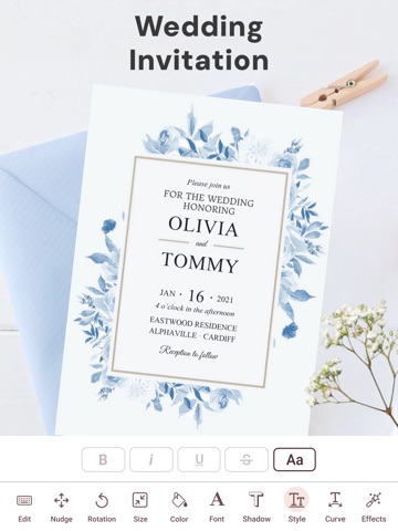 Invitation Card Maker, RSVP iPad screenshot 4