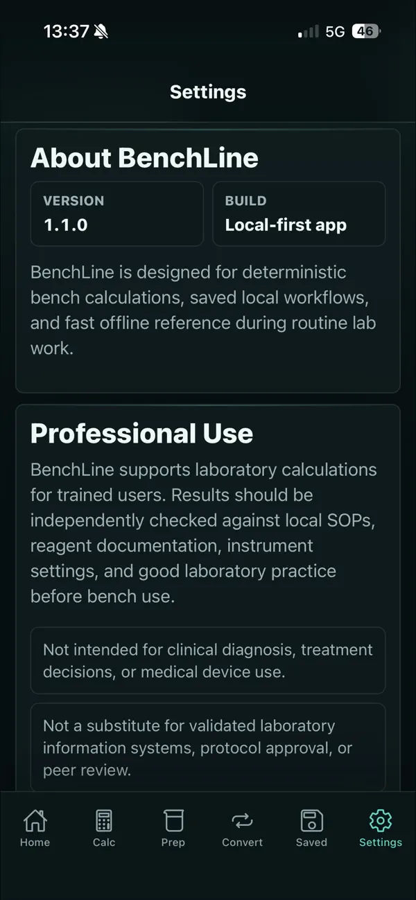 Screenshot #3 pour BenchLine Lab Utility